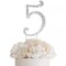 4.5" tall Silver Crystal Rhinestone Cake Topper Wedding Birthday Decorations